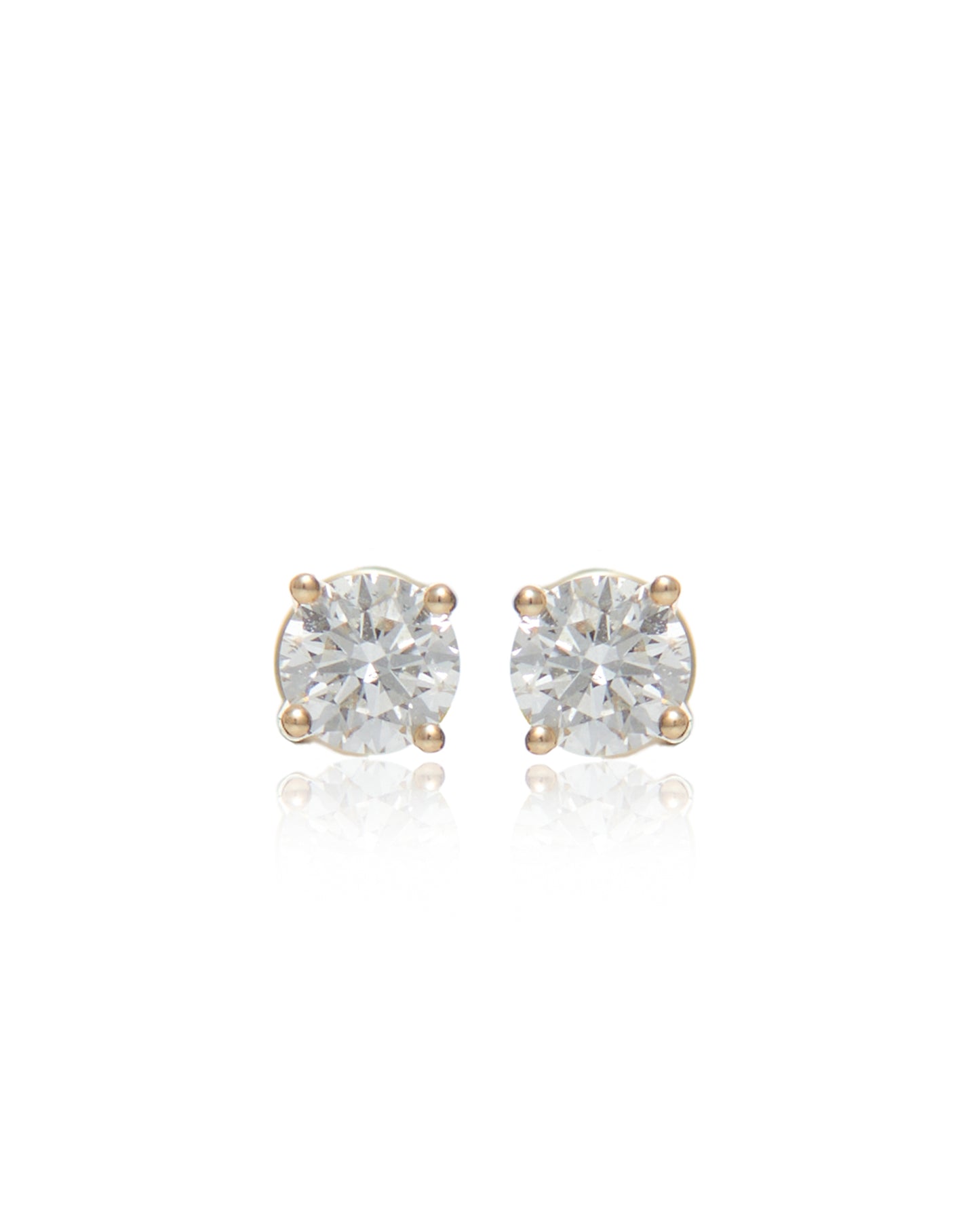 Classic Diamond Ear Studs with either Martini setting or 4 claws