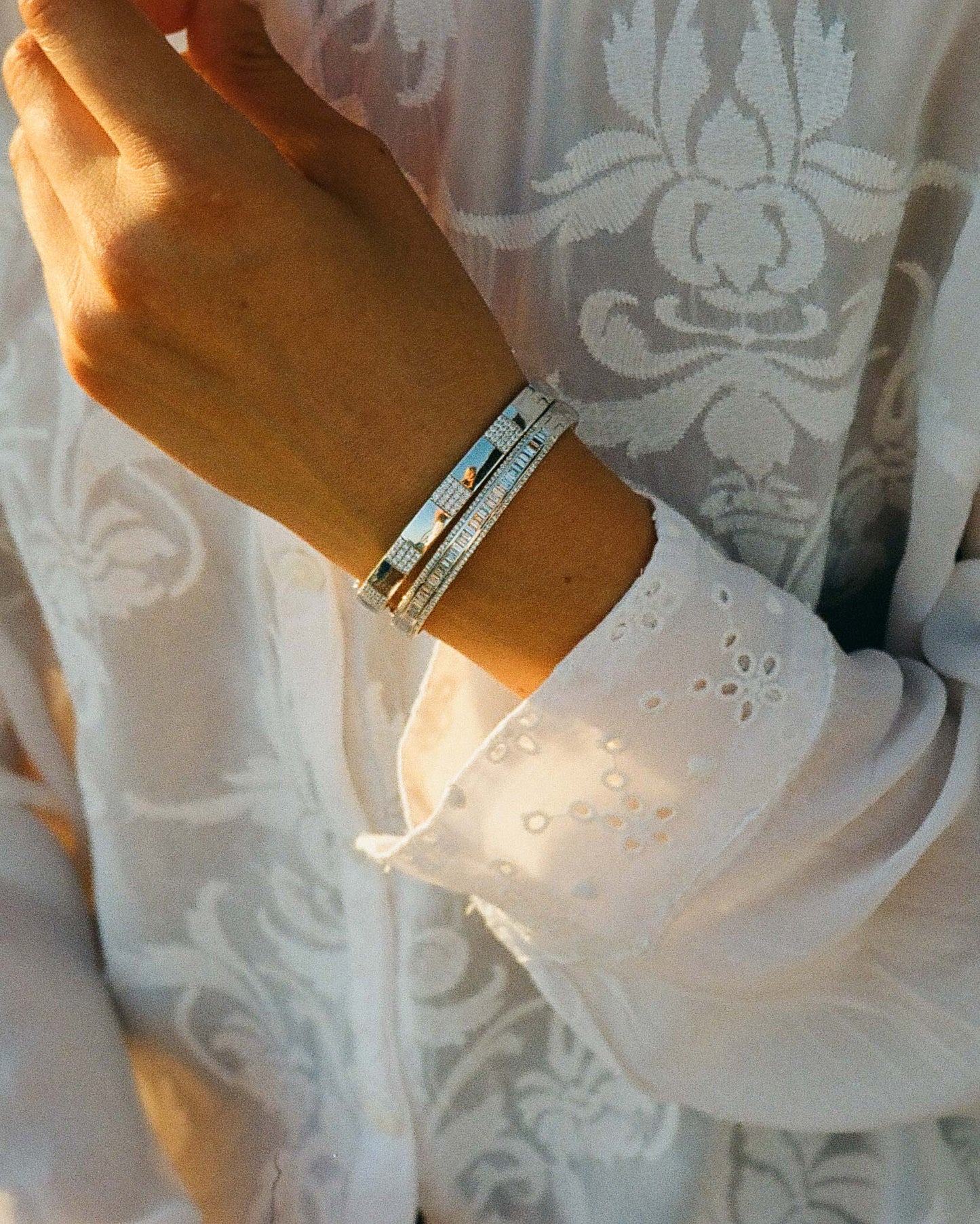 Big Squares Diamond Bangle