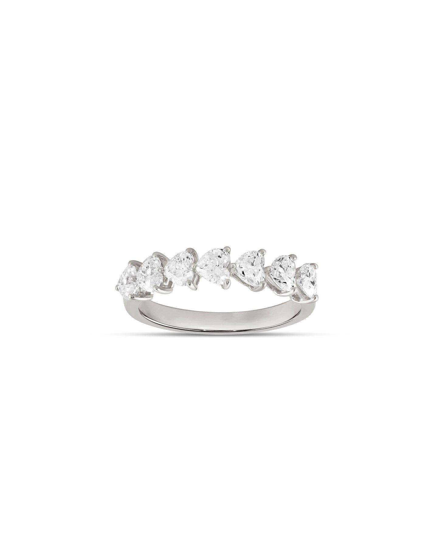 7 Heart Diamond Ring
