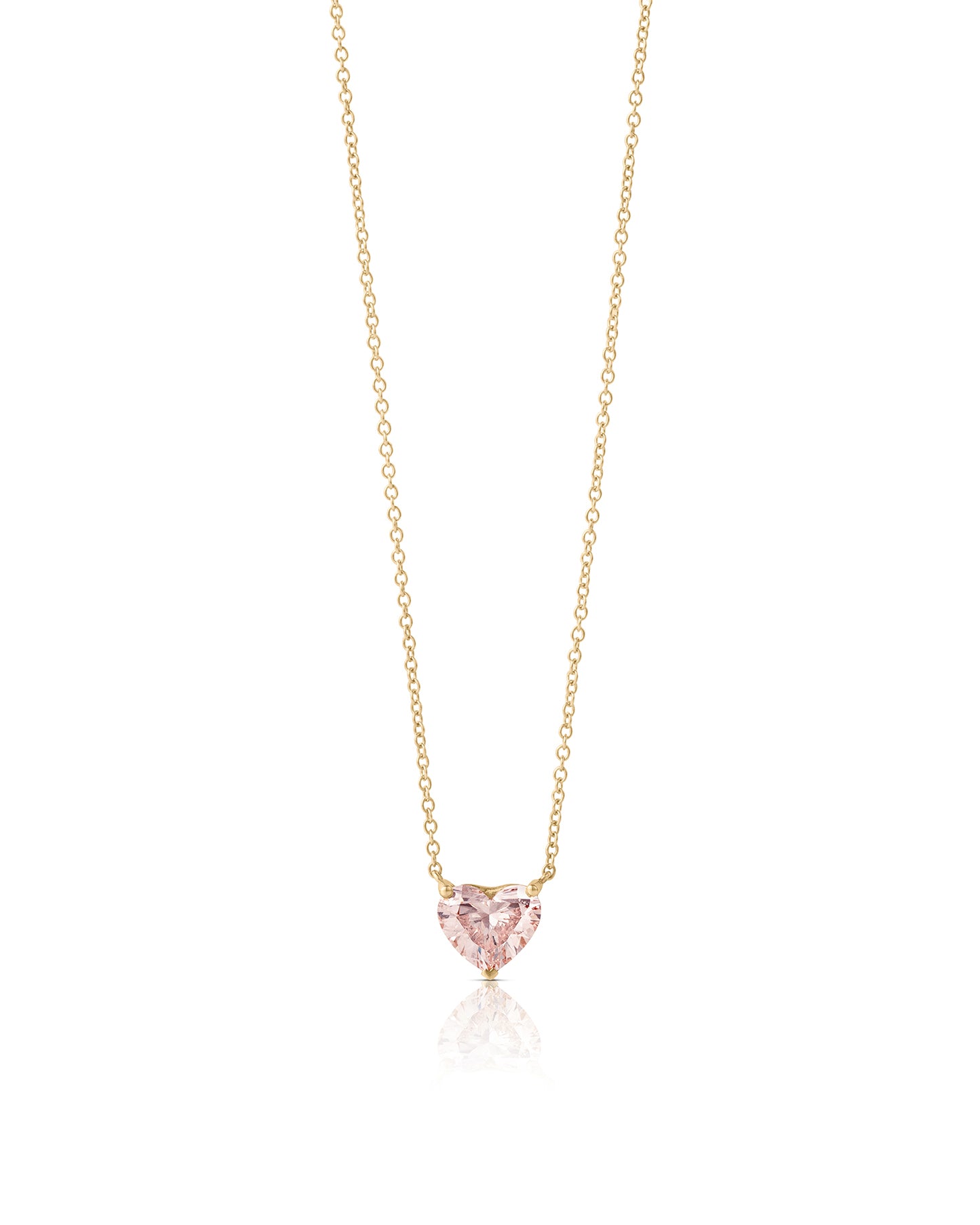 Heart Shaped Diamond Necklace 2.5 ct