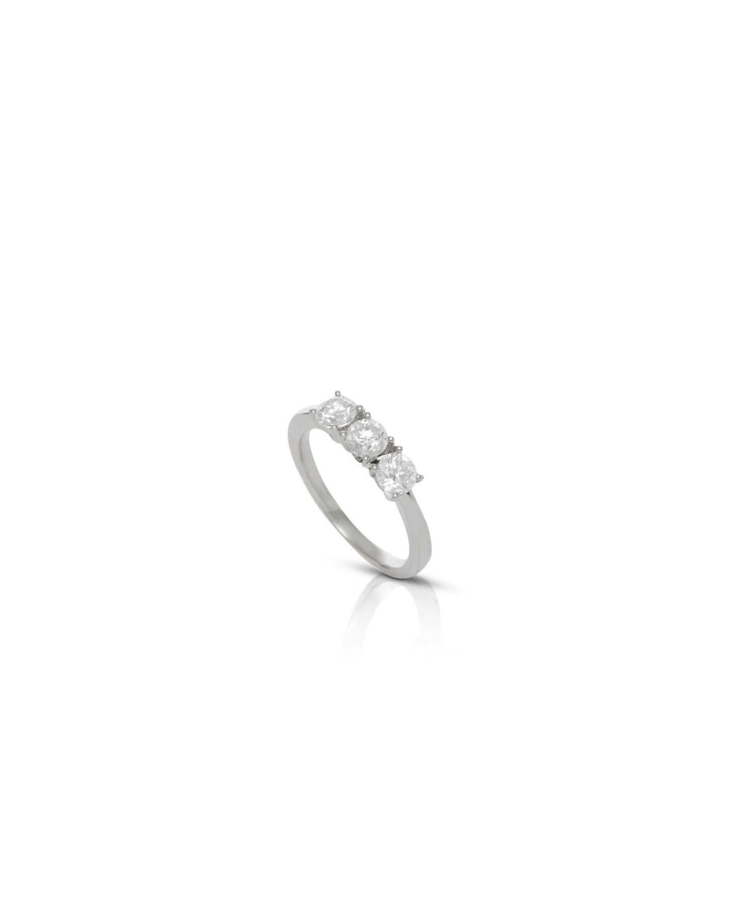 Three Stone Diamond Ring 0.9 cts