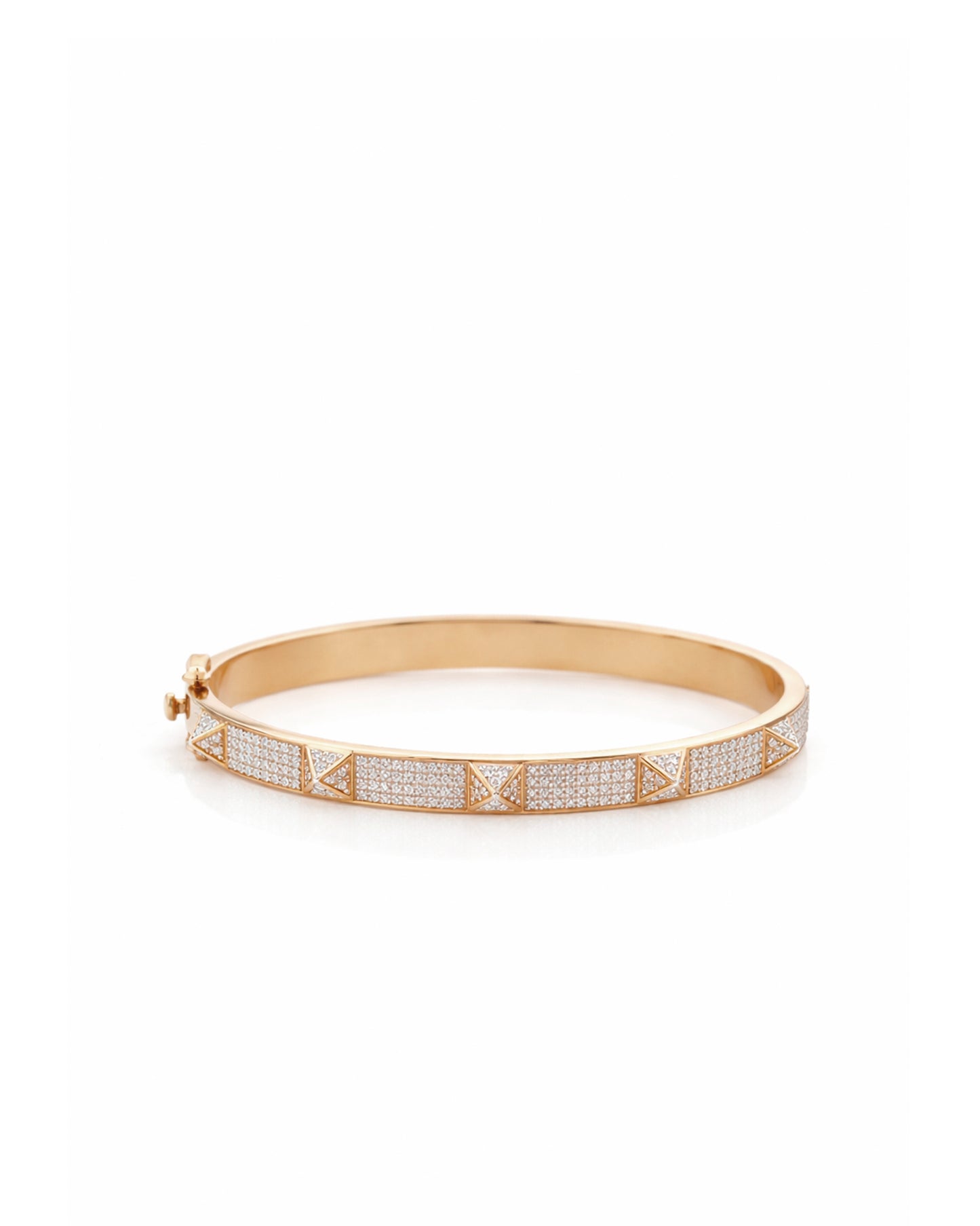 White Stud Diamond Bangle