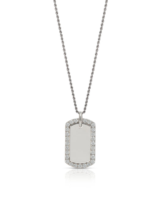 Dog Tag Diamond Pendant