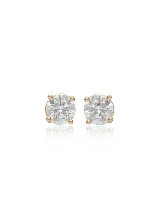 Classic Diamond Ear Studs with either Martini setting or 4 claws