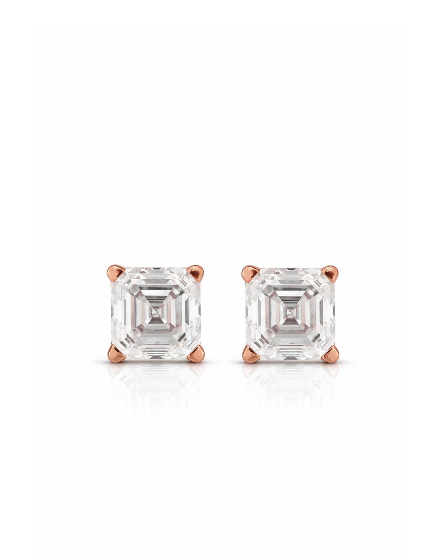 Asscher Cut Ear Studs