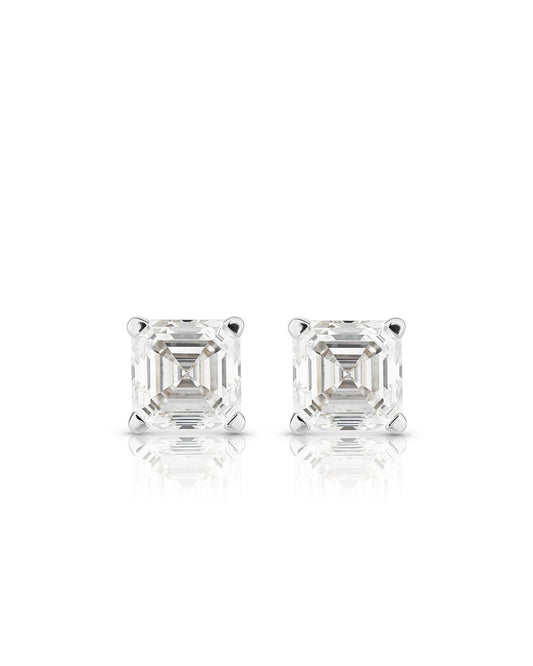 Asscher Cut Ear Studs