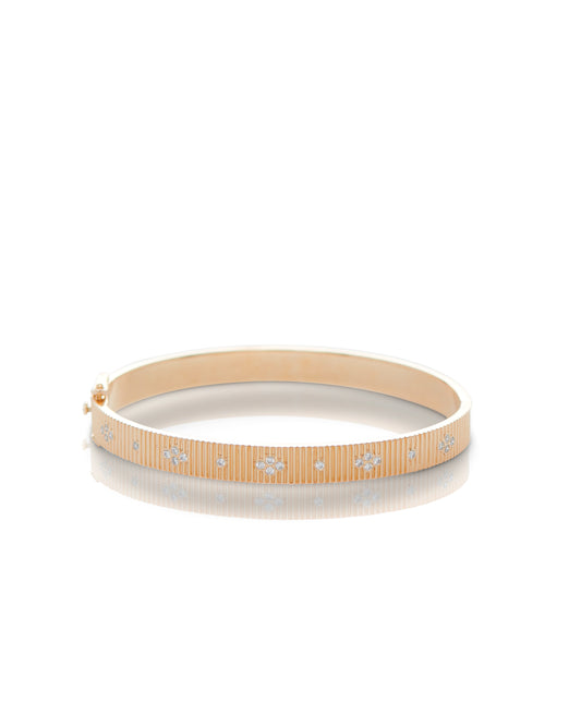 Clover Diamond Bangle
