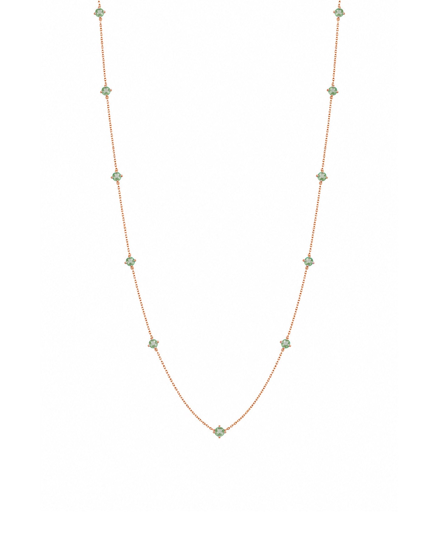 Necklace with Emeralds and Apatite