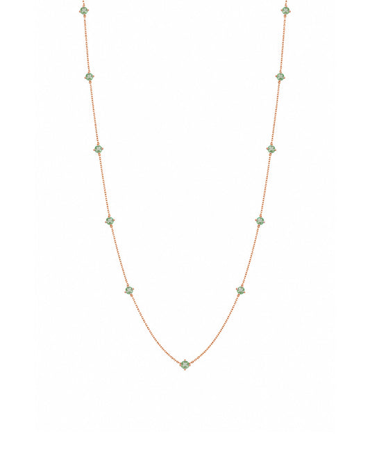 Necklace with Emeralds and Apatite