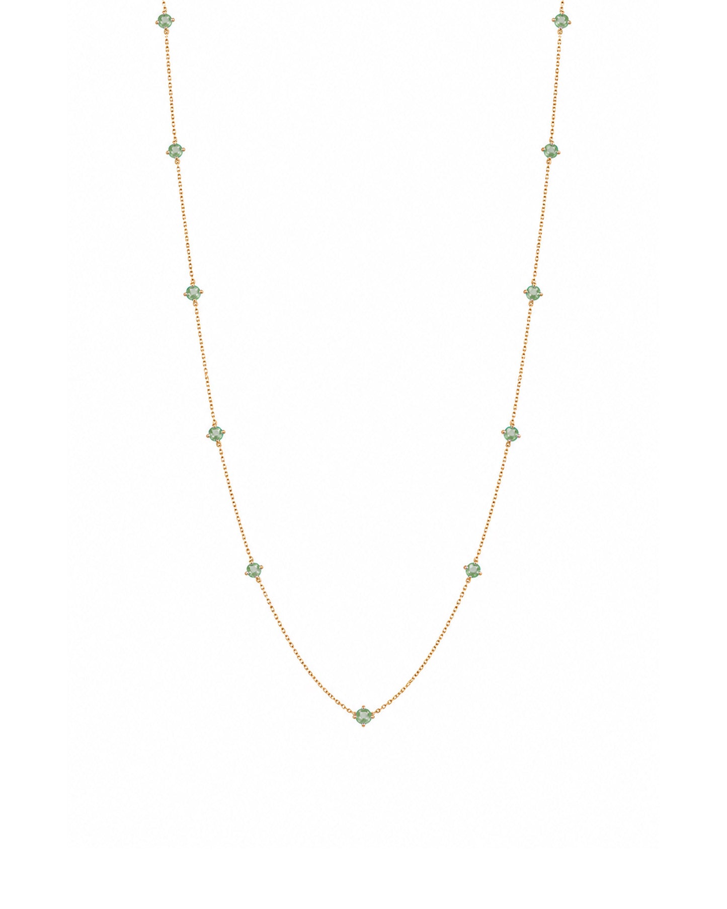 Necklace with Emeralds and Apatite