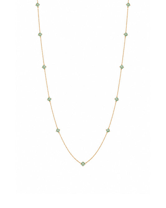 Necklace with Emeralds and Apatite