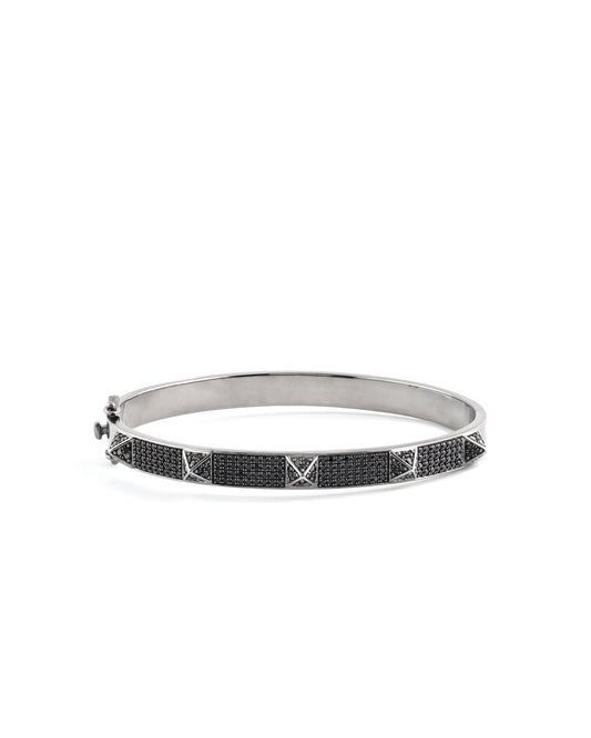 Black Squares Diamond Bangle