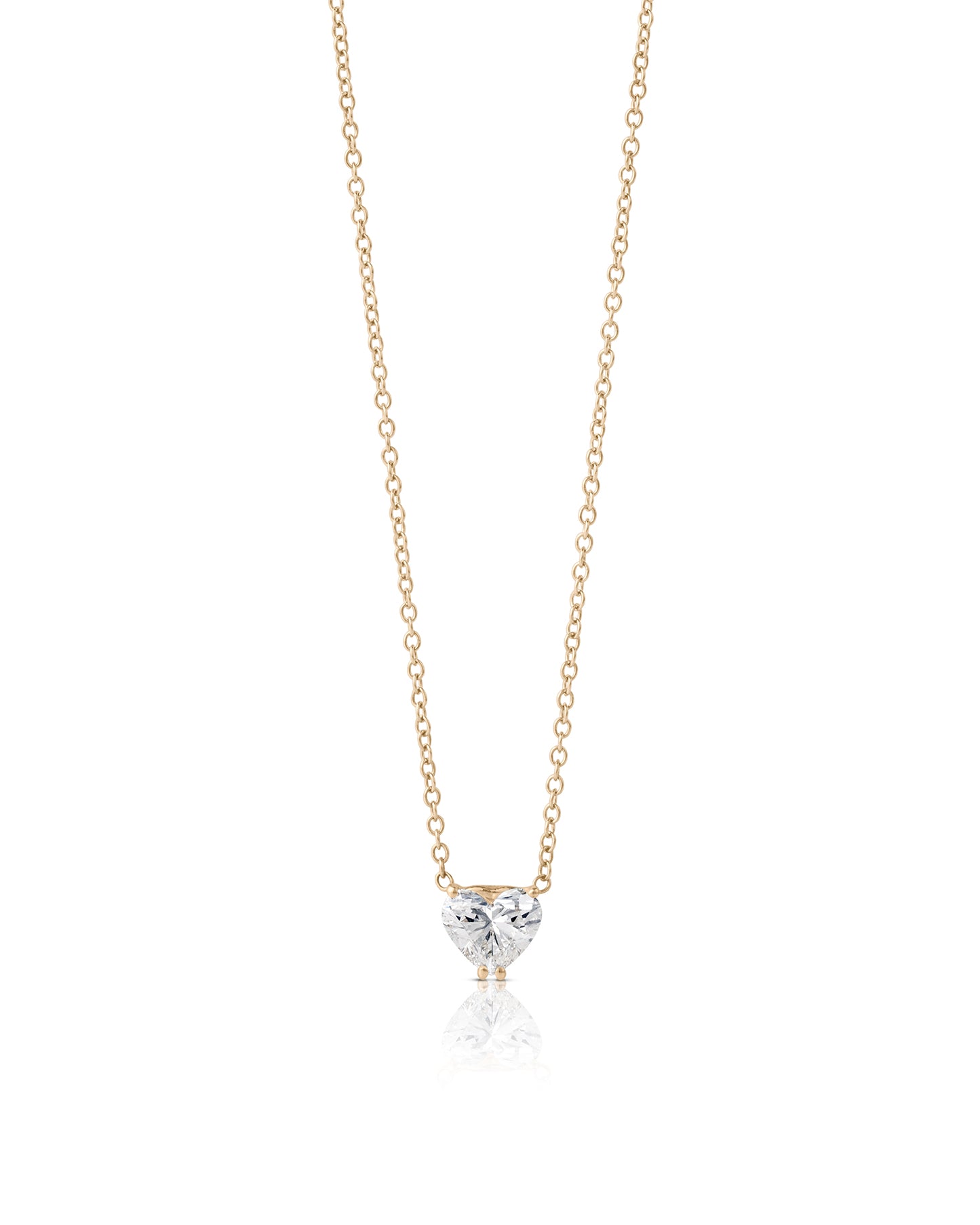 Heart Shaped Diamond Necklace 1 ct