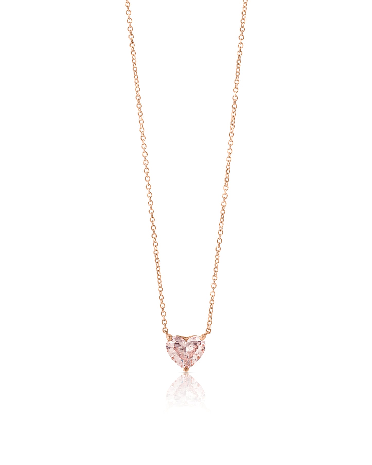 Heart Shaped Diamond Necklace 2.5 ct