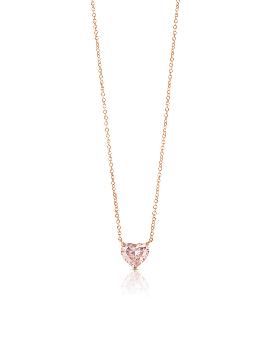 Heart Shaped Diamond Necklace 2.5 ct