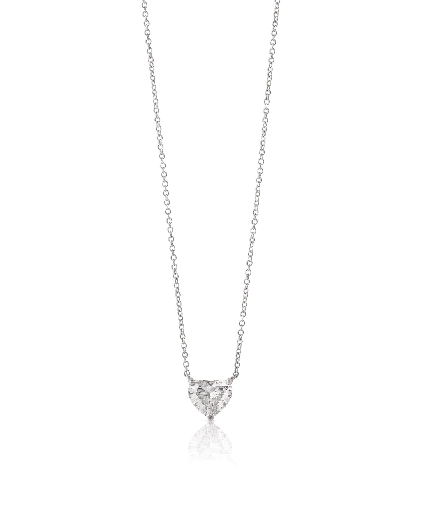 Heart Shaped Diamond Necklace 2.5 ct