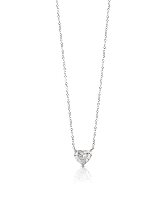 Heart Shaped Diamond Necklace 2.5 ct
