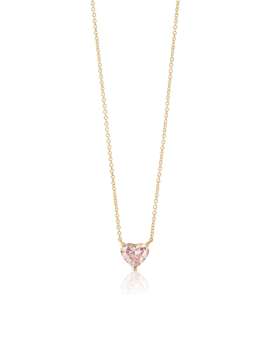 Heart Shaped Diamond Necklace 2.5 ct