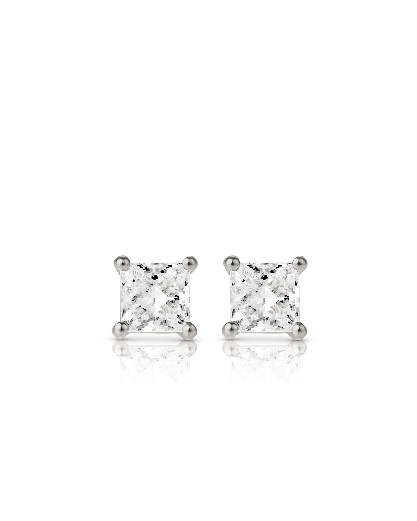 Princess Cut Ear studs