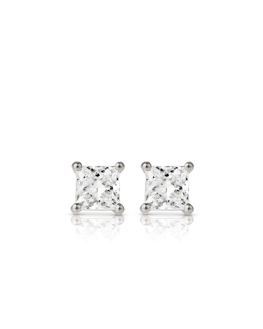 Princess Cut Ear studs