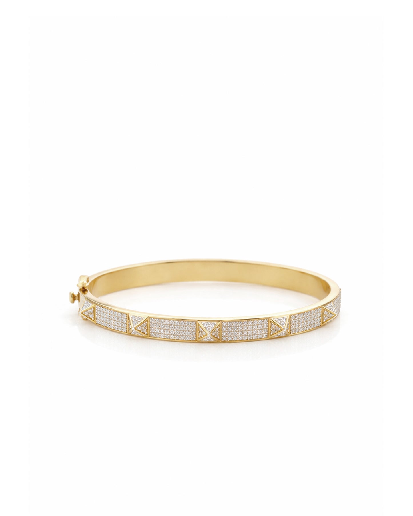 White Stud Diamond Bangle